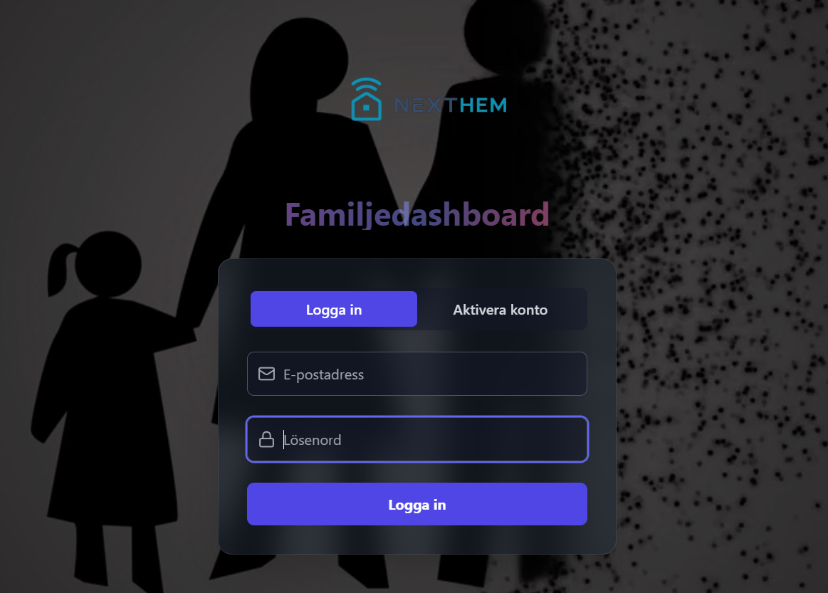 Veckokalender i Familjedashboard