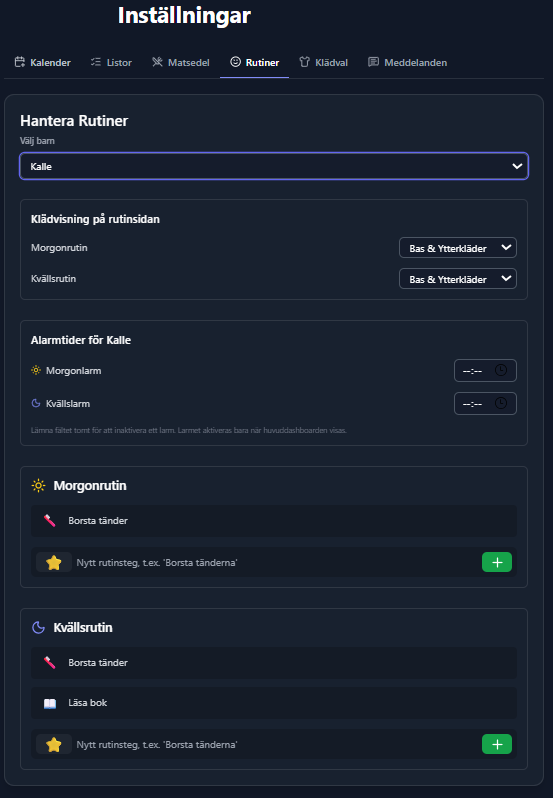 Morgonrutin med bildstöd